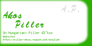 akos piller business card